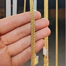 زنجیر استیل طنابی 60 سانت طلایی رنگ ثابت ضد حساسیت گردنبند استیل اسپرت