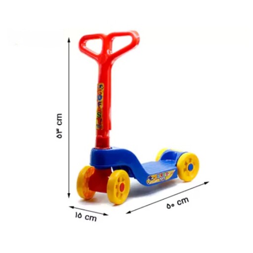 اسکوتر پلاستیکی چهارچرخ تاشو کودک تحمل وزن تا 20 کیلو قابل استفاده 18ماه تا حدود 5سال