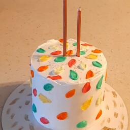 کیک خامه ای برگهای رنگی(هزینه ارسال بصورت پسکرایه بعهده مشتری هنگام تحویل )