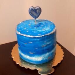 کیک  خامه ای آبی کهکشانی(هزینه ارسال بصورت پسکرایه بعهده مشتری هنگام تحویل )