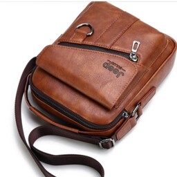  کیف دوشی  دست دوز با چرم طبیعی  سایز 22در 29  بسیار کاربردی وشیک 