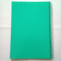دفتر 80 برگ  جلد طلقی سبز رنگ