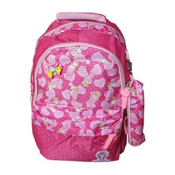 کوله و کیف مدرسه دخترانه طرح عروسک وارداتی مدل WFCG3461 رنگ صورتی 