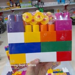 اسباب بازی بلوک خانه سازی 36  قطعه درشت برای خردسالان  - مهد کودک - پیش دبستانی 
