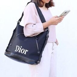 کیف دوشی سایز بزرگ طرح Dior رنگ مشکی (ارسال رایگان)