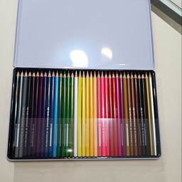 مدادرنگی 36 رنگ مداد رنگی 36 رنگ جعبه فلزی اسکول مکس 