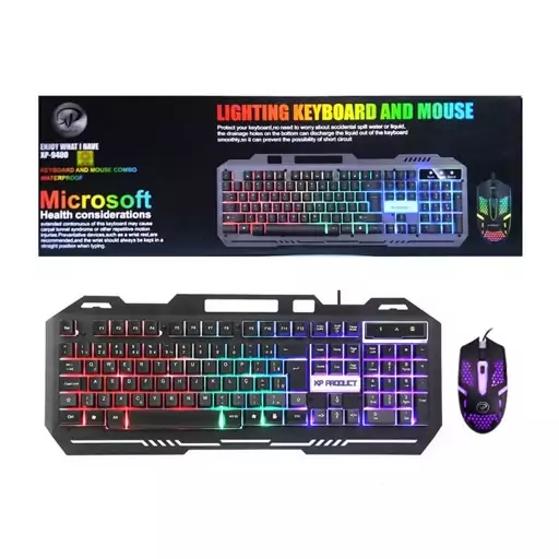 ست موس و کیبورد گیمینگ XP 9400G RGB 