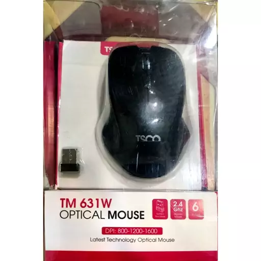 موس بی سیم نیمه حرفه ای تسکو - TSCO مدل TM631W خوش دست و سبک