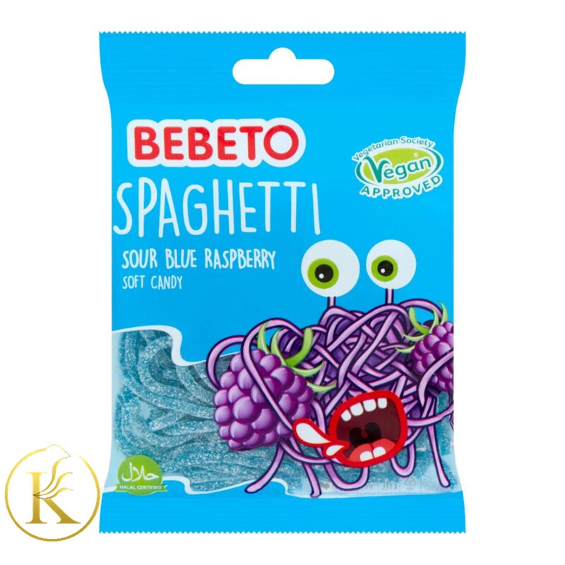 پاستیل ببتو اسپاگتی بلوبری 80 گرمی bebeto

