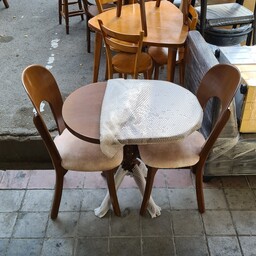 میز  بیضی و صندلی نعل اسبی 2 نفره  (پس کرایه)