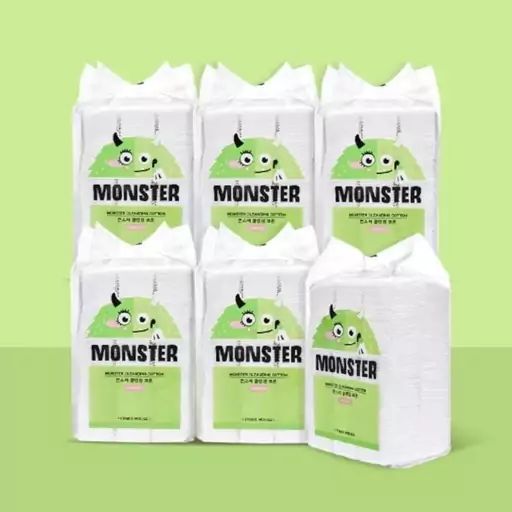 پد کتانی 408 عددی مانستر اتود اورجینال کره ای etude house monster cleansing cotton 408