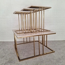 میز عسلی و جلومبلی چهارتکه فورتیک کمجا داخل همرو مدل کشویی (سه خط پله ای) (ارسال با باربری ، به صورت پس کرایه)