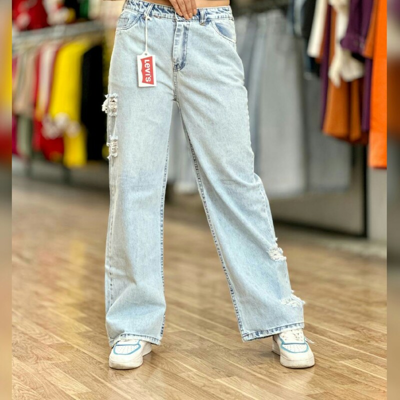 شلوار جین بگ شلوار بگ شلوار جین زنانه سایز 36 تا 46 ارسال رایگان 