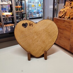 تخته سرو مدل قلب سایز کوچک چوب روس قابل شستشو 