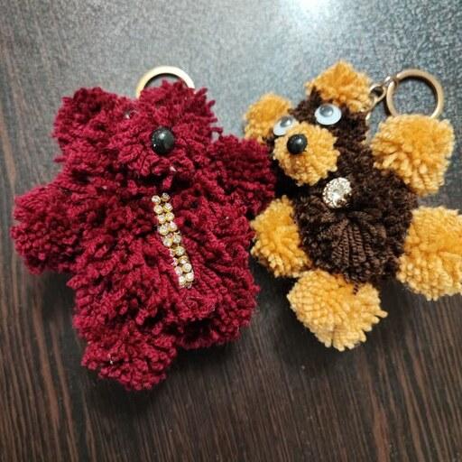 عروسک بافتنی خرس بازیگوش  قابل شستشو در 2 رنگ وقابل سفارش در رنگ دلخواه