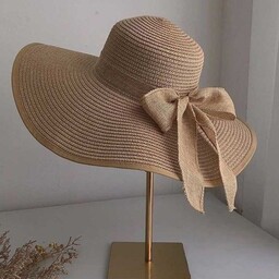 کلاه ساحلی زنانه پاپیون دار