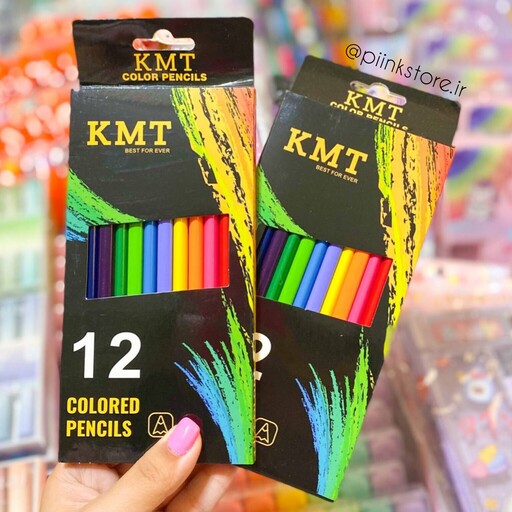 مداد رنگی باکیفیت 12 رنگ KMT  (لوازم تحریر مدرسه)