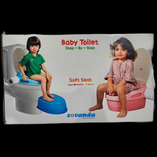 توالت فرنگی کودک سه کاره تشک دار  (baby toilet)