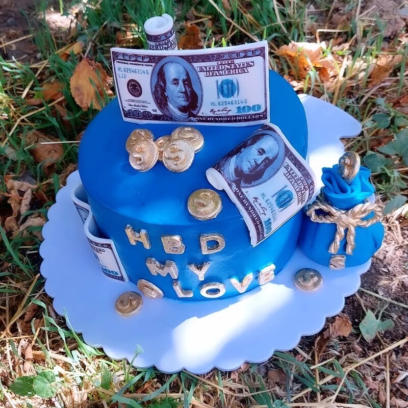 کیک تولد دلار،کیک پول،کیک دلار