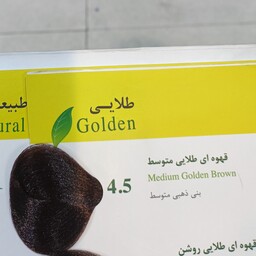 رنگ موی بدون آمونیاک نیو پرستیژ کالر شماره چهار طلایی 4.5 رنگ قهوه ای طلایی متوسط 100 میل