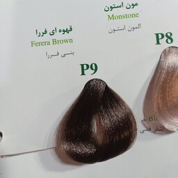 رنگ موی بدون آمونیاک نیو پرستیژ کالر سری ترکیبی شماره p9 رنگ قهوه ای فررا 100 میل