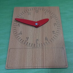 ساعت چوبی آموزشی کودکان با قابلیت نوشتن متن با ماژیک در پایین