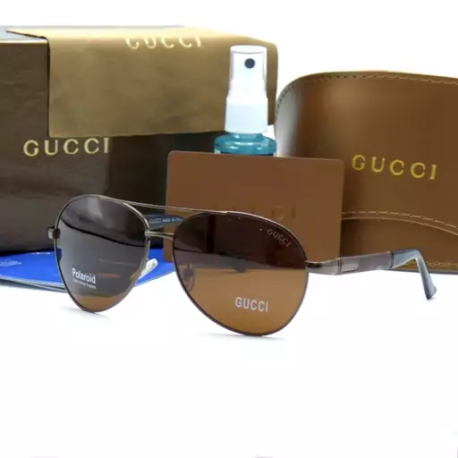 عینک آفتابی خلبانی گوچی ترند GUCCI UV400 فول پک