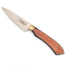 چاقو زنجان برند فاضل مدل دم دستی(سایز یک) با تیغه استیل فولاد ضدزنگ و دسته کائوچ
