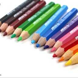 مداد رنگی 12 رنگ آریا کوتاه