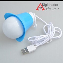 چراغ آویز  اضطراری LED usb مدل گل سیم دار 5 وات آبی دیجی چادر  ال ای دی (یو اس بی) آبی