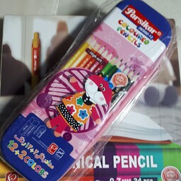مداد رنگی  پارسیکار (12 رنگ به علاوه پاک کن وتراش)