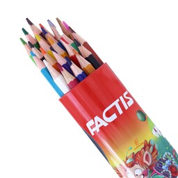 مداد رنگی 24 رنگی فکتیس فلزی لوله ای  