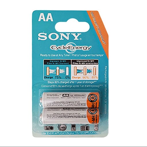 باتری قلمی شارژی Sony مدل NH-AA-B2K بسته 2 عددی
