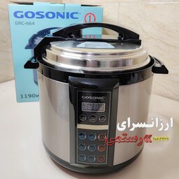 زودپز برقی گوسونیک  6 لیتر دیجیتال مدل GRC-664 با گارانتی 12 ماه برقی