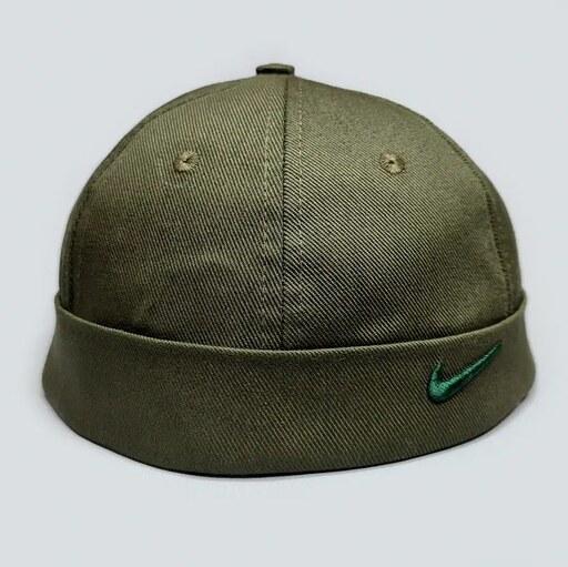 کلاه لئونی کتان سبز ارتشی مدل Nike کد 2997