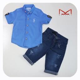 پیراهن آستین کوتاه بچگانه پسرانه از سایز 35 تا 62 مناسب یک تا 11 سال جنس پوپلین کش  در 8 رنگ