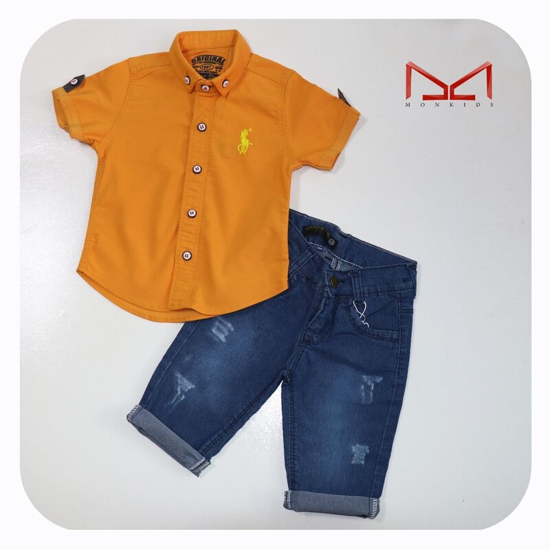 پیراهن آستین کوتاه بچگانه پسرانه جنس پوپلین کش از سایز 35 تا 62 مناسب 1 تا 10 الی 11 سال در 8 رنگ