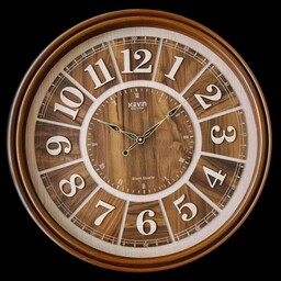 ساعت دیواری چوبی کوین قطر 60 مدل 3206