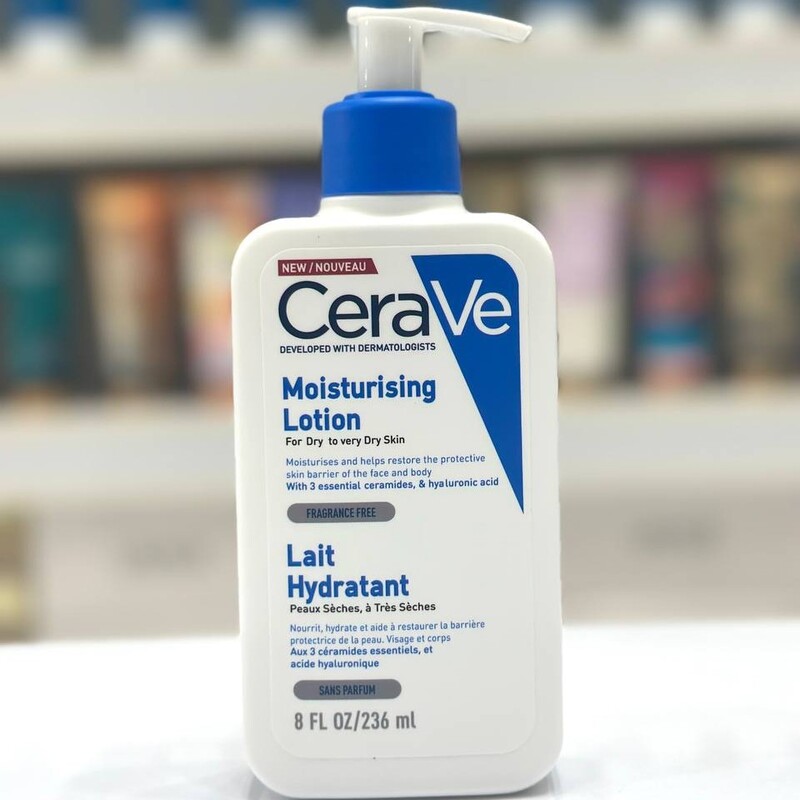 لوسیون مرطوب کننده صورت و بدن سراوی مدل Cerave Moisturizing Lotion Dry to Very Dry Skin 236m