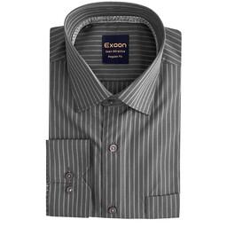 پیراهن آستین بلند راه راه مردانه جیب دار برند اکسون exoon موجود در پنج  رنگ 
