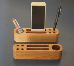 جا مدادی و هلدر (نگهدارنده )موبایل چوبی 