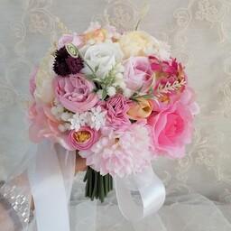 دسته گل مصنوعی عروس. دسته گل عروس . کد 009
