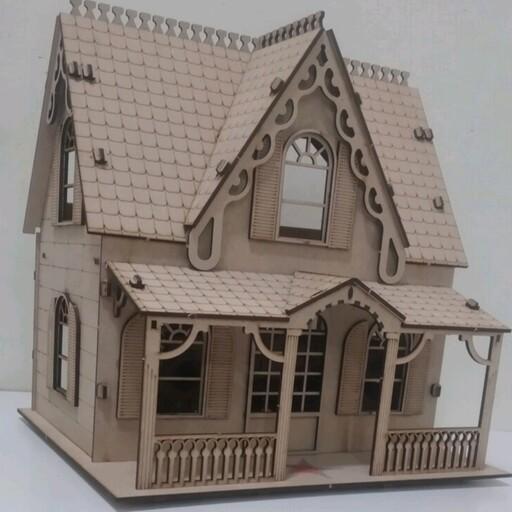 پازل چوبی سه بعدی طرح خانه ویلایی 