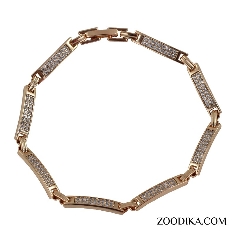 دستبند ژوپینگ طرح طلا رنگ ثابت ضد حساسیت کد AAD-316