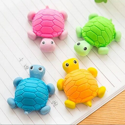 پاک کن سه بعدی 3D طرح لاکپشت در 4 رنگ