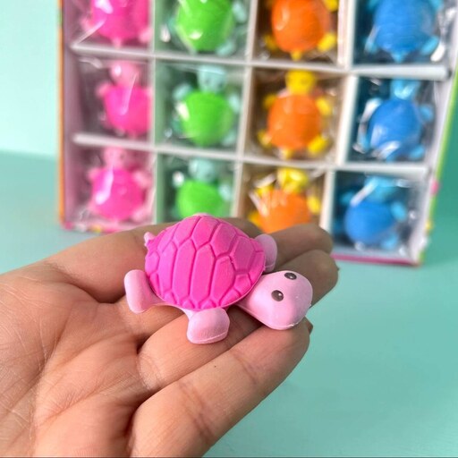 پاک کن سه بعدی 3D طرح لاکپشت در 4 رنگ