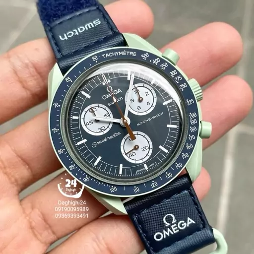 ساعت مچی امگا سواچ زمین Omega x Swatchمدل Mission to Earth  رنگ سبز    (مدل های کپی مشابه اصلی)