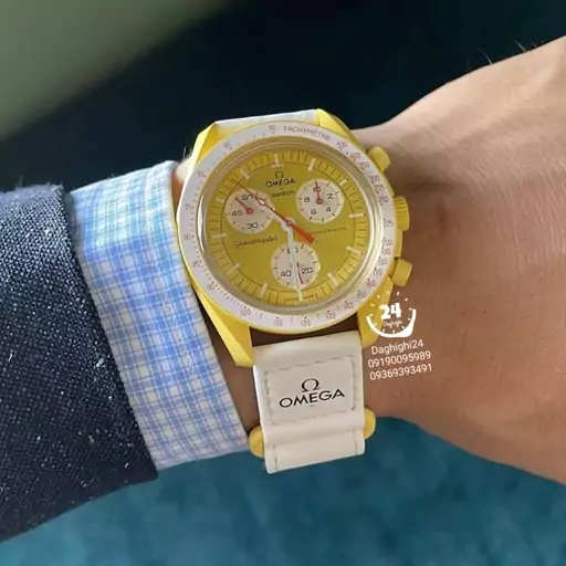 ساعت مچی امگا سواچ خورشید  Omega x Swatchمدل Mission to Sun  رنگ زرد(مدل های کپی مشابه اصلی)