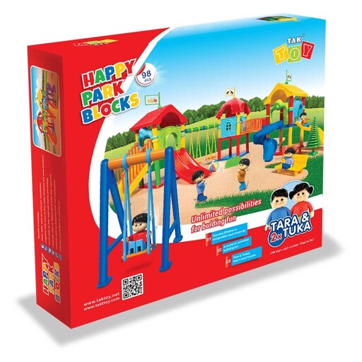اسباب بازی لگو ساختنی پارک شادی 98 قطعه برند تک توی مناسب برای 3 سال به بالا