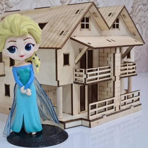 کلبه چوبی  السا(خانه عروسک)   قابل رنگ آمیزی 